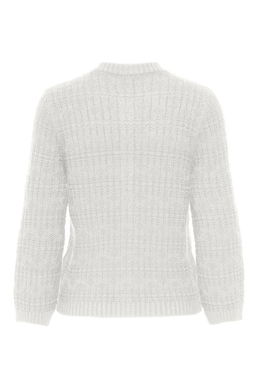 JDY - Jdyjanne 3/4 O-Neck Cardigan Knt - 4907475 Cloud Dancer