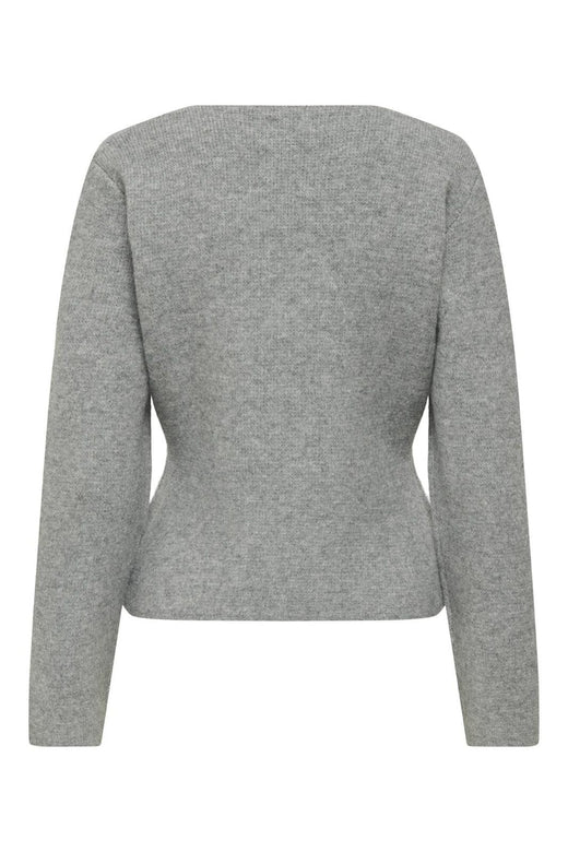 JDY - Jdylea Life L/S Button Cardigan Knt - 4875918 Medium Grey Melange