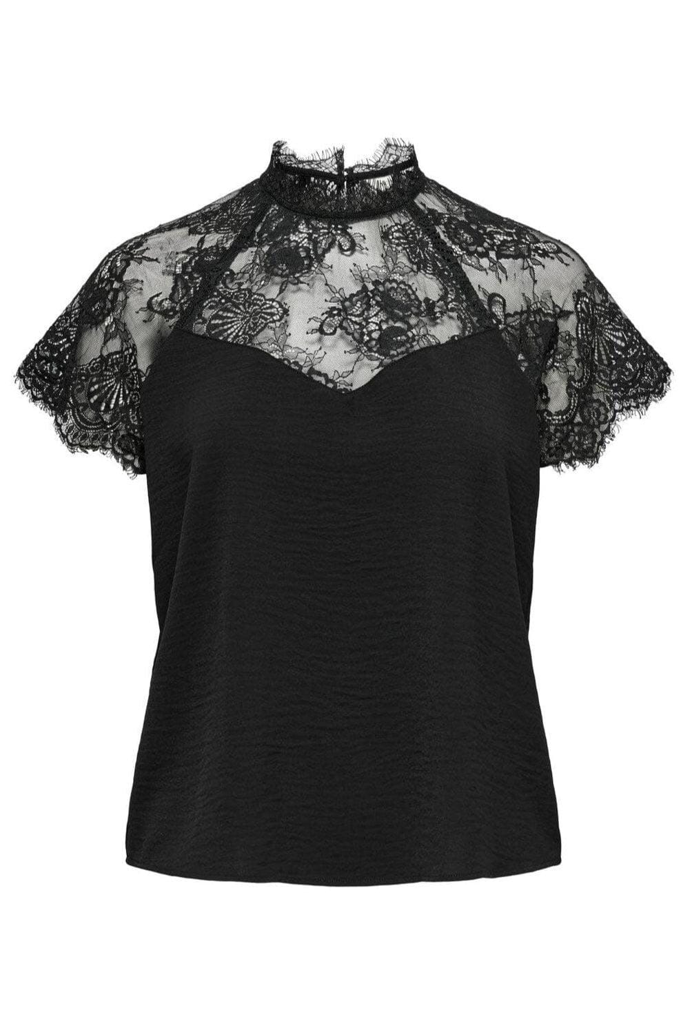 JDY - Jdylion S/S Lace Top Dia - 4621229 Black