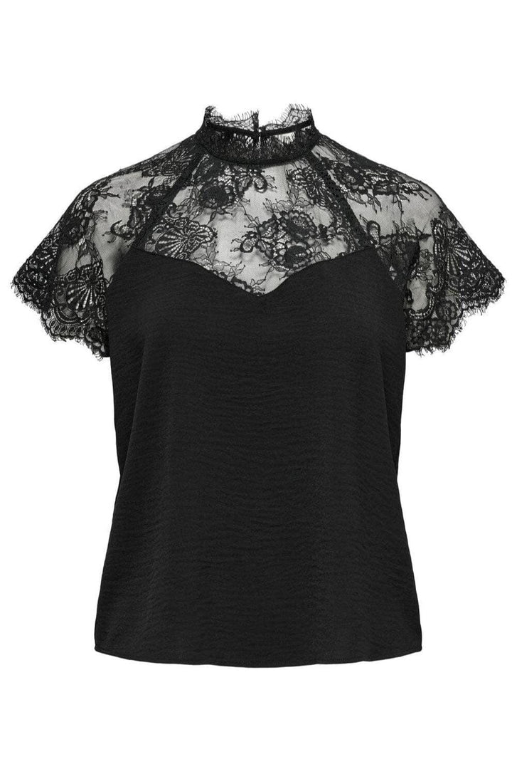 JDY - Jdylion S/S Lace Top Dia - 4621229 Black