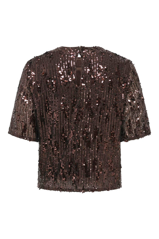 JDY - Jdylola 2/4 Sequin Top - 5110789 Rum Raisin