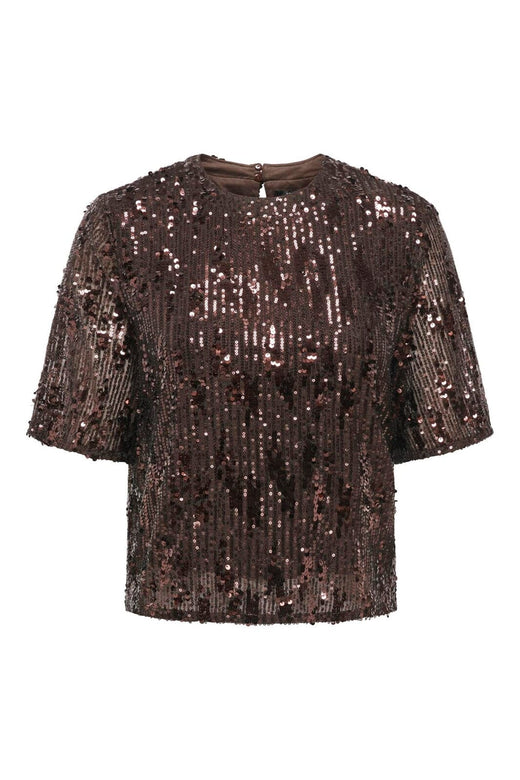 JDY - Jdylola 2/4 Sequin Top - 5110789 Rum Raisin