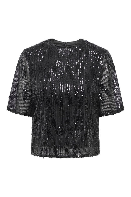 JDY - Jdylola 2/4 Sequin Top - 5172487 Black