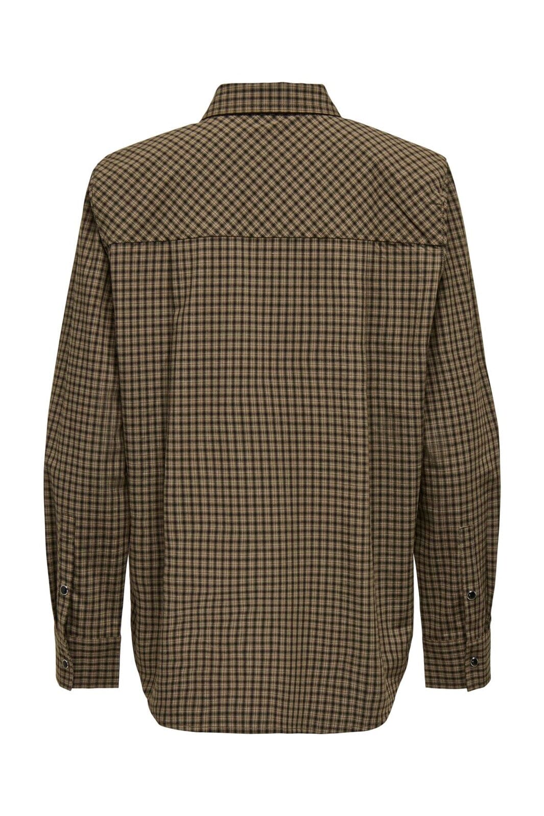 JDY - Jdylou L/S Shoulderpad Shirt - 5130715 Toasted Coconut Cloud Dancer & Black