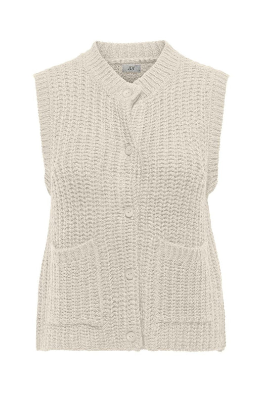JDY - Jdymabel S/L O-Neck Button Vest Knt - 4931677 Birch
