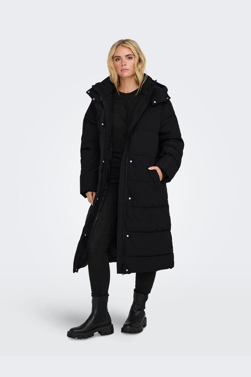 JDY - Jdymaja Long Padded Jacket Yfm - 4734295 Black Dtm Jdy Lining