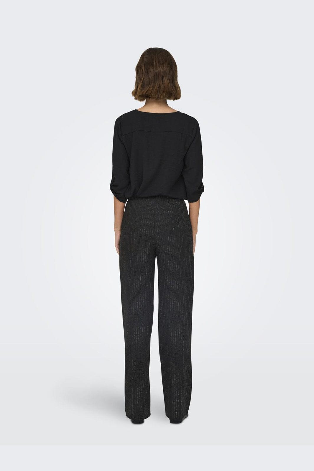 JDY - Jdymary Geggo One Lurex Pant - 4689540 Black Silver Pinstripe