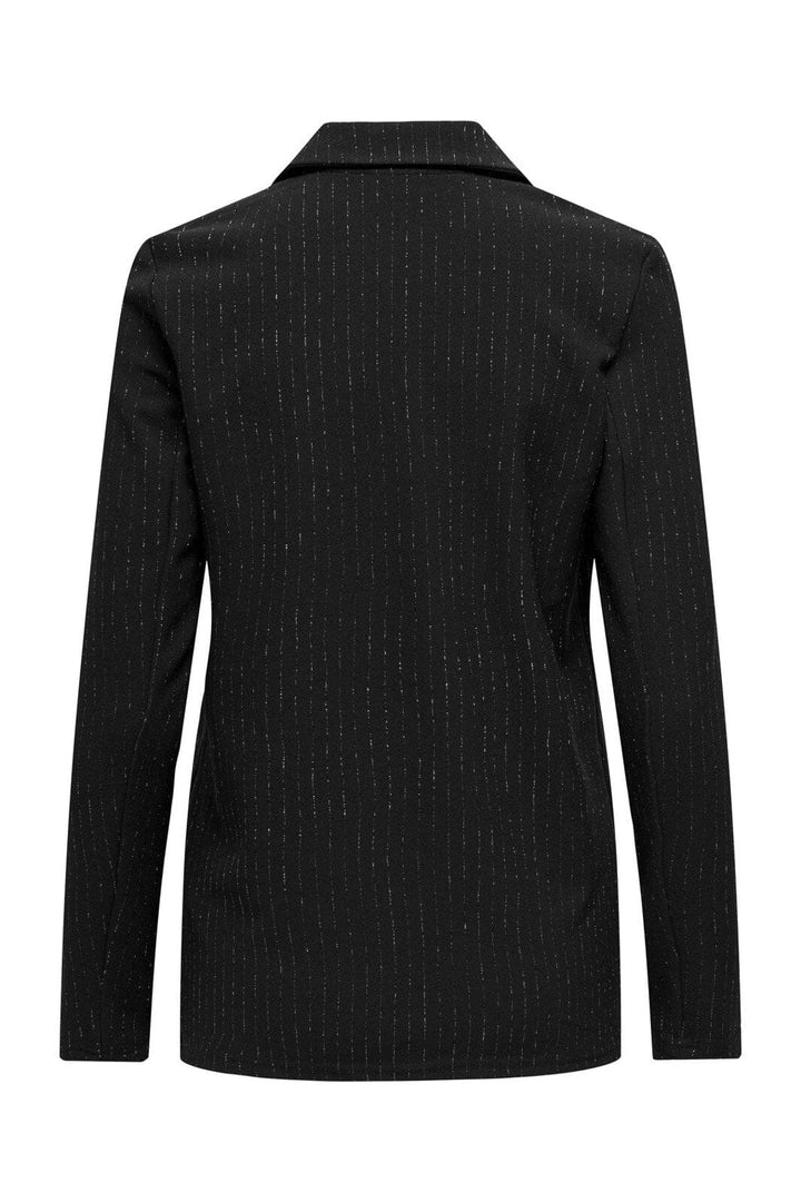 JDY - Jdymary L/S Lurex Blazer - 4625830 Black Silver Pinstripe