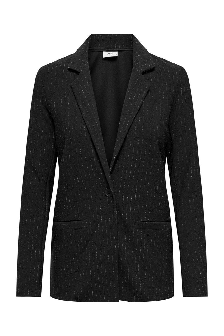 JDY - Jdymary L/S Lurex Blazer - 4625830 Black Silver Pinstripe