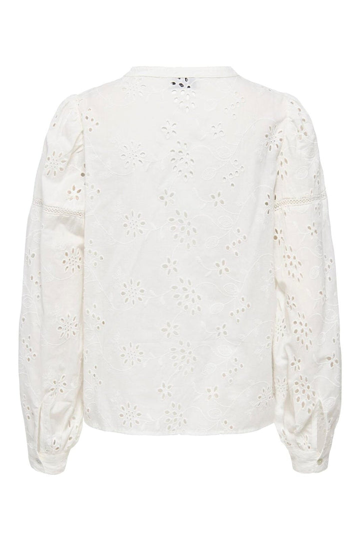 JDY - Jdymille L/S Anglaise Top - 5035196 Cloud Dancer