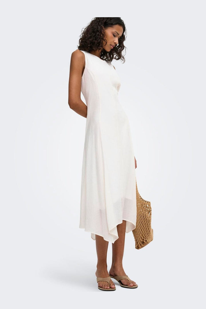 JDY - Jdymyrna S/L Ancle Dress - 5194124 Cloud Dancer