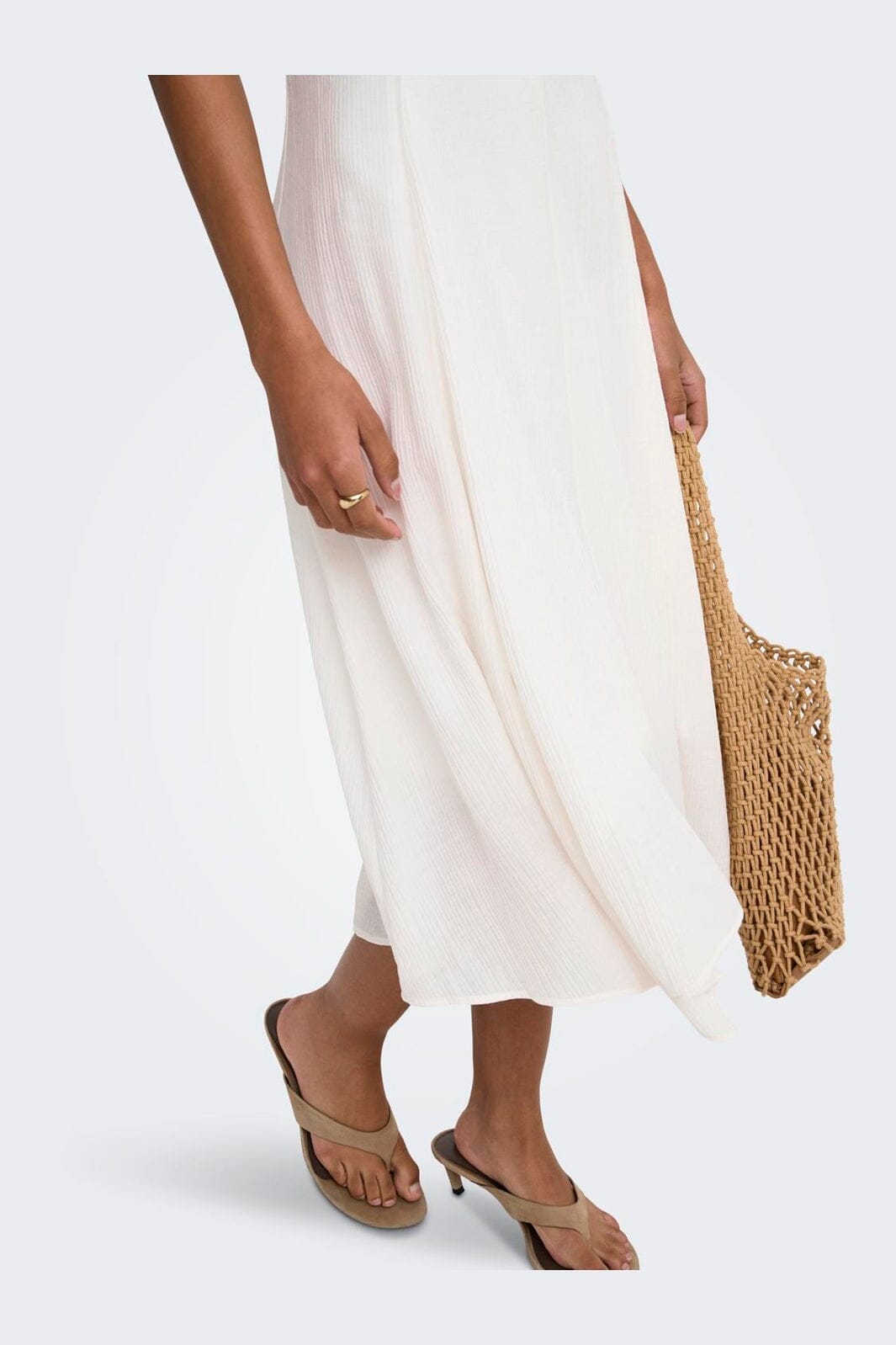 JDY - Jdymyrna S/L Ancle Dress - 5194124 Cloud Dancer