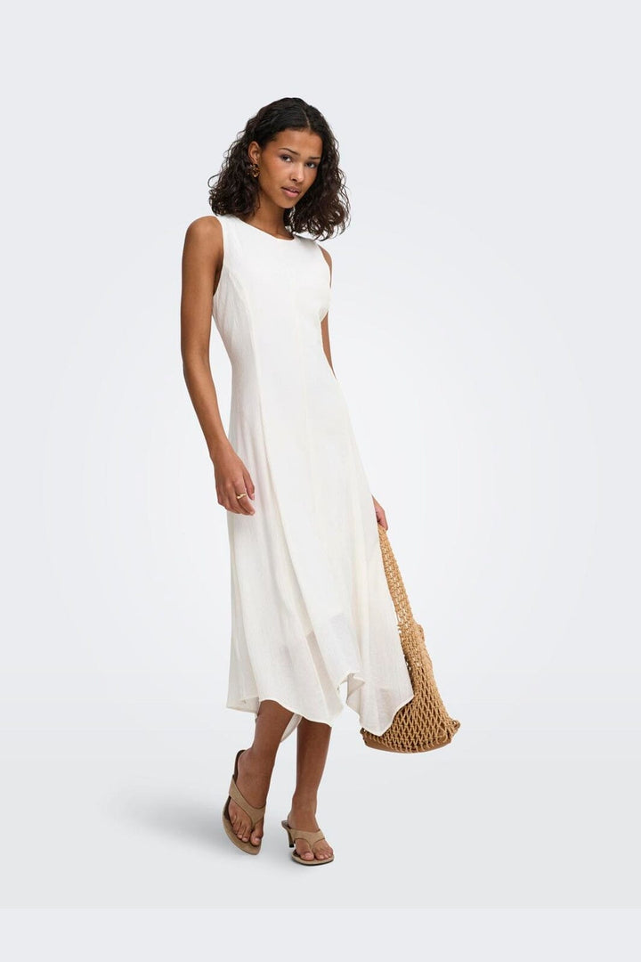 JDY - Jdymyrna S/L Ancle Dress - 5194124 Cloud Dancer