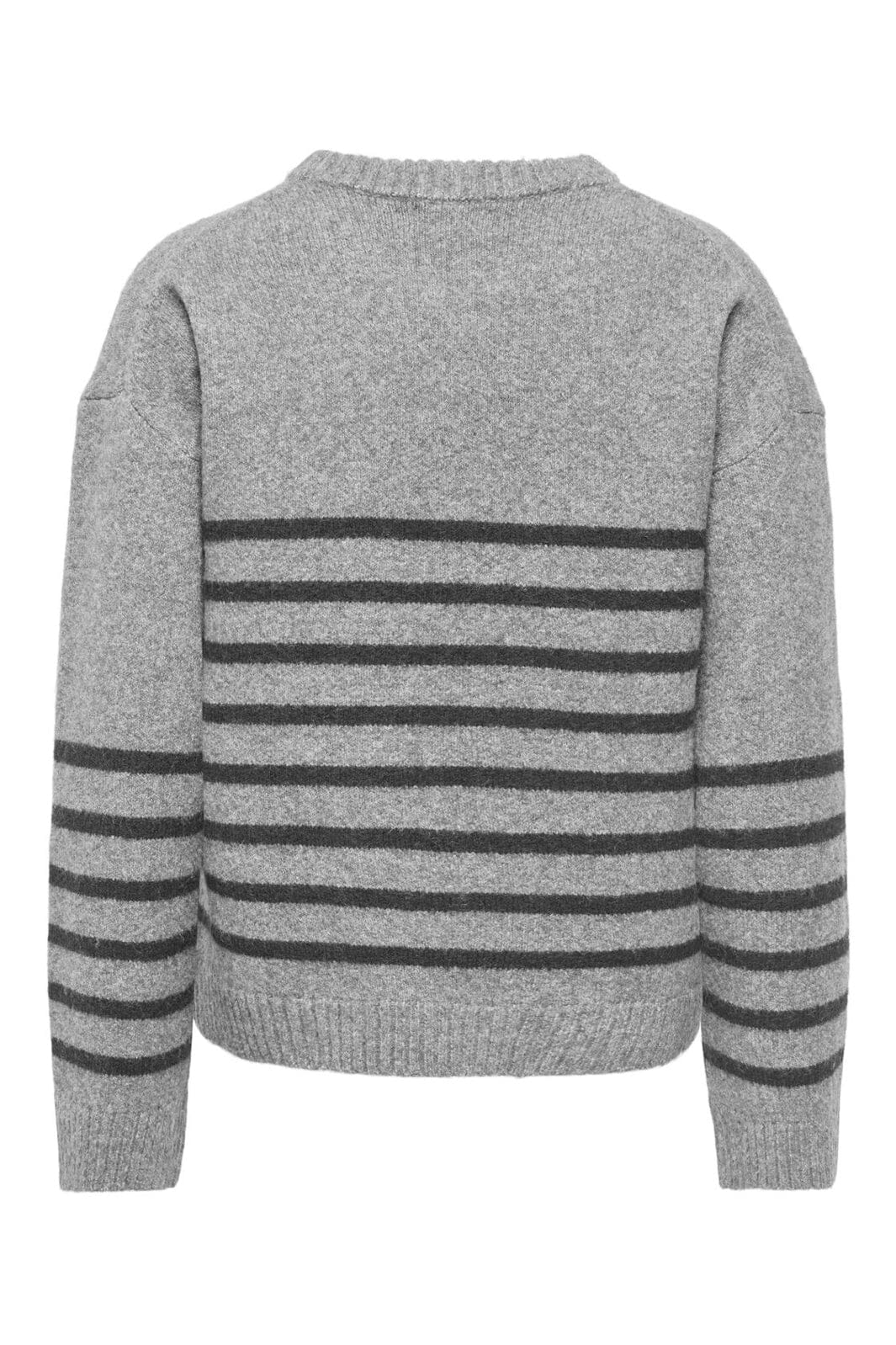 JDY - Jdyneel L/S O-Neck Stripe Pullover Knt - 5174108 Light Grey Melange Dark Grey Melange Thin Stripes