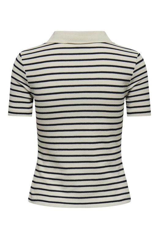 JDY - Jdyroma S/S Polo Top Dia - 4817965 Tapioca Sky Captain