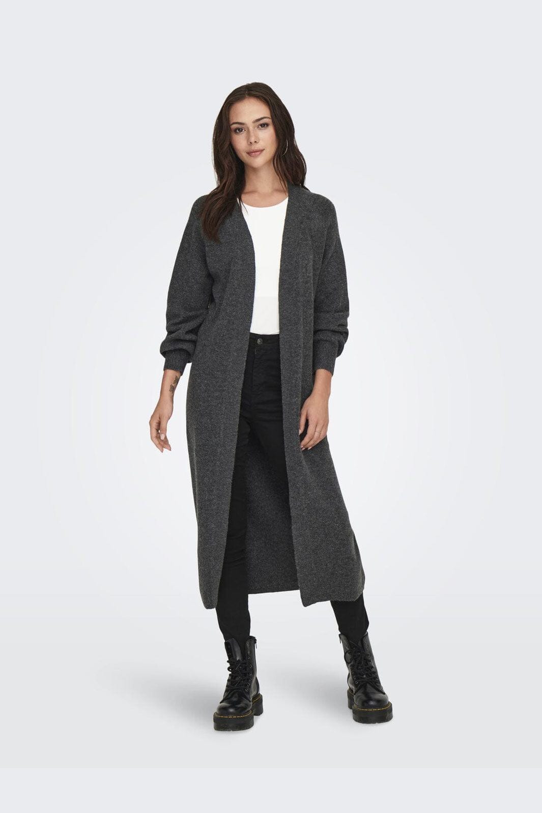 JDY PACIFIC - Vest - dark grey melange/donkergrijs gemêleerd JDY PACIFIC - Vest - dark grey melange/donkergrijs gemêleerd