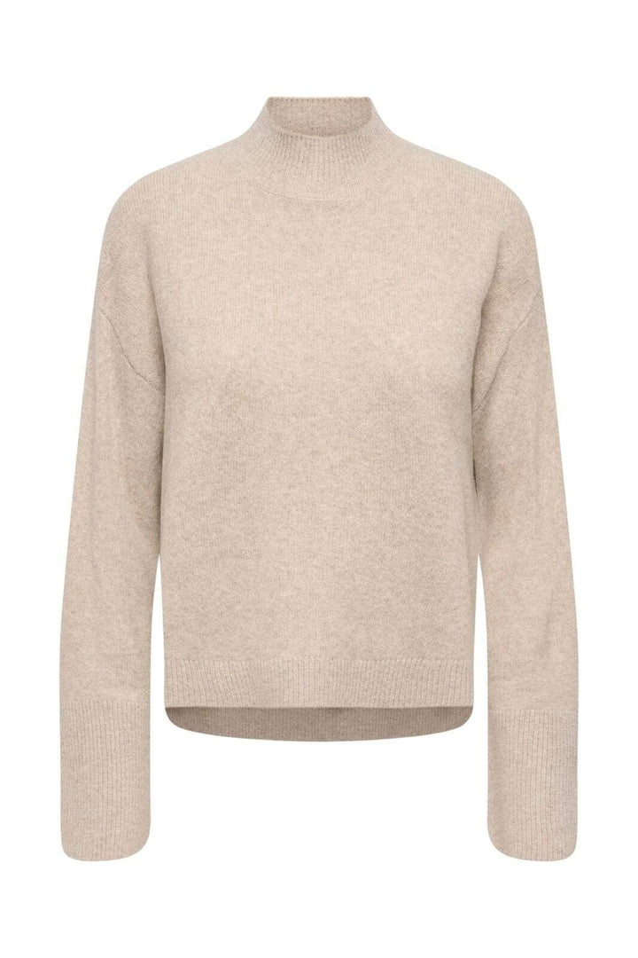 JDY - Jdysabrina L/S Hn Detail Pullov Knt - 5174130 Natural Melange