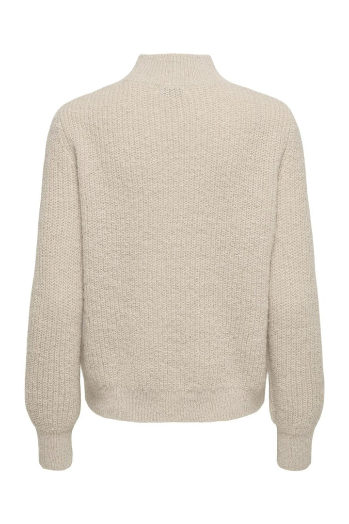 JDY - Jdysigrid Life L/S Hn Cable Pullover Knt - 4875856 Cement