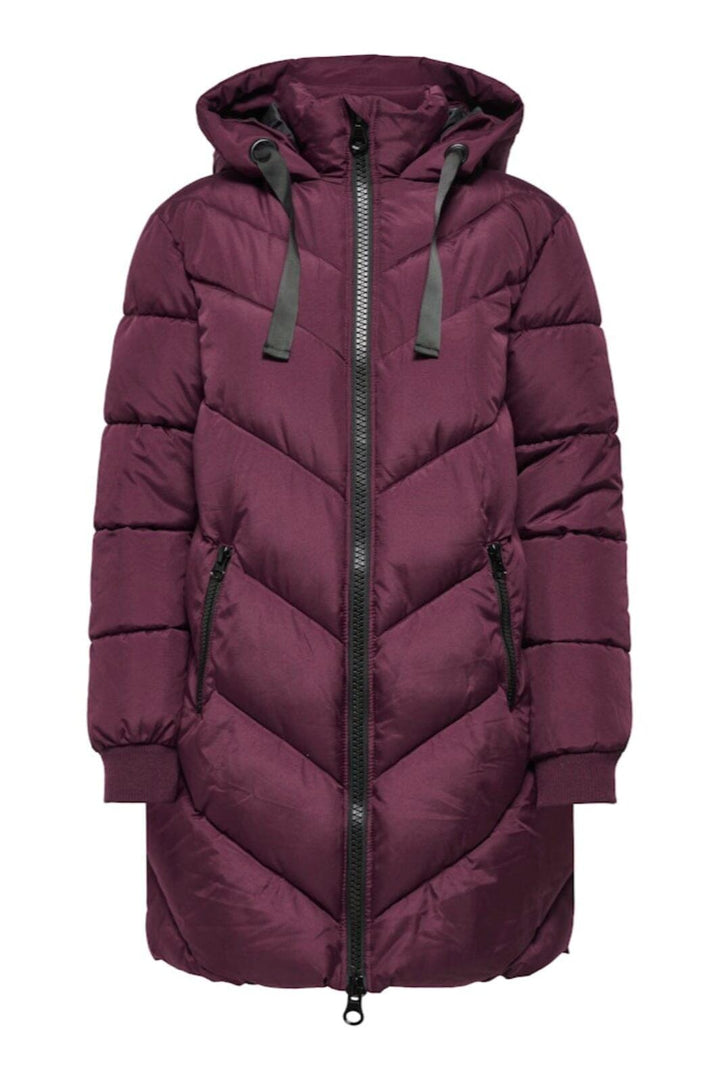 JDY - Jdyskylar Life Hood Jacket - 4892093 Fig Black Jakker 