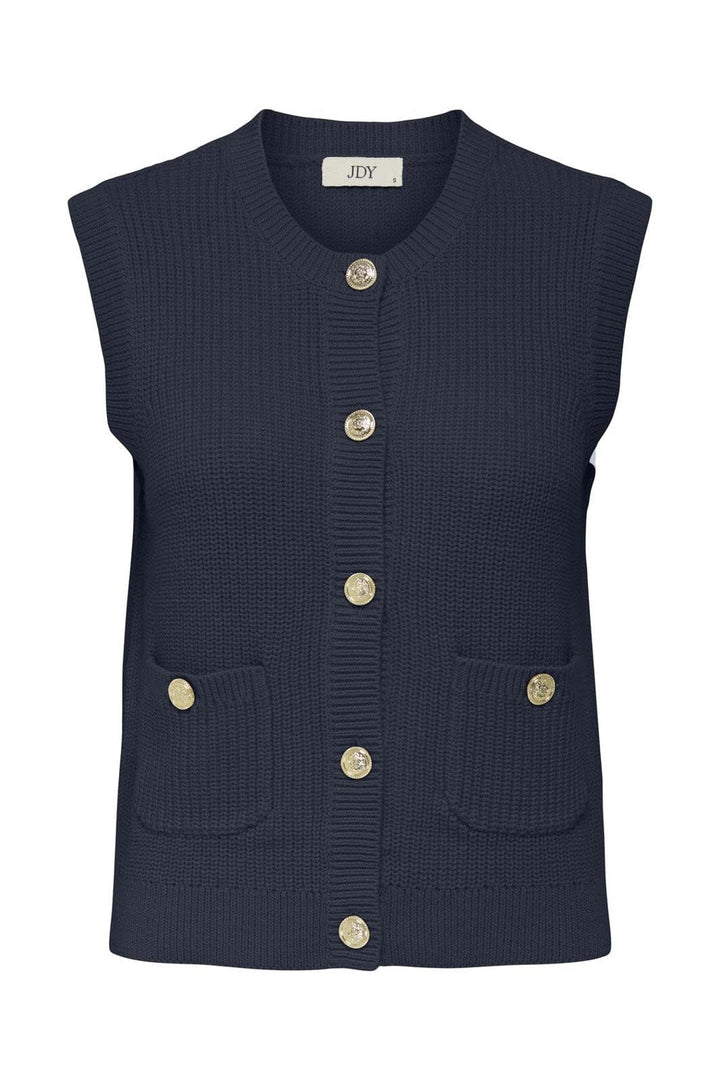 JDY - Jdystella S/L O-Neck Vest Knt - 4907532 Total Eclipse