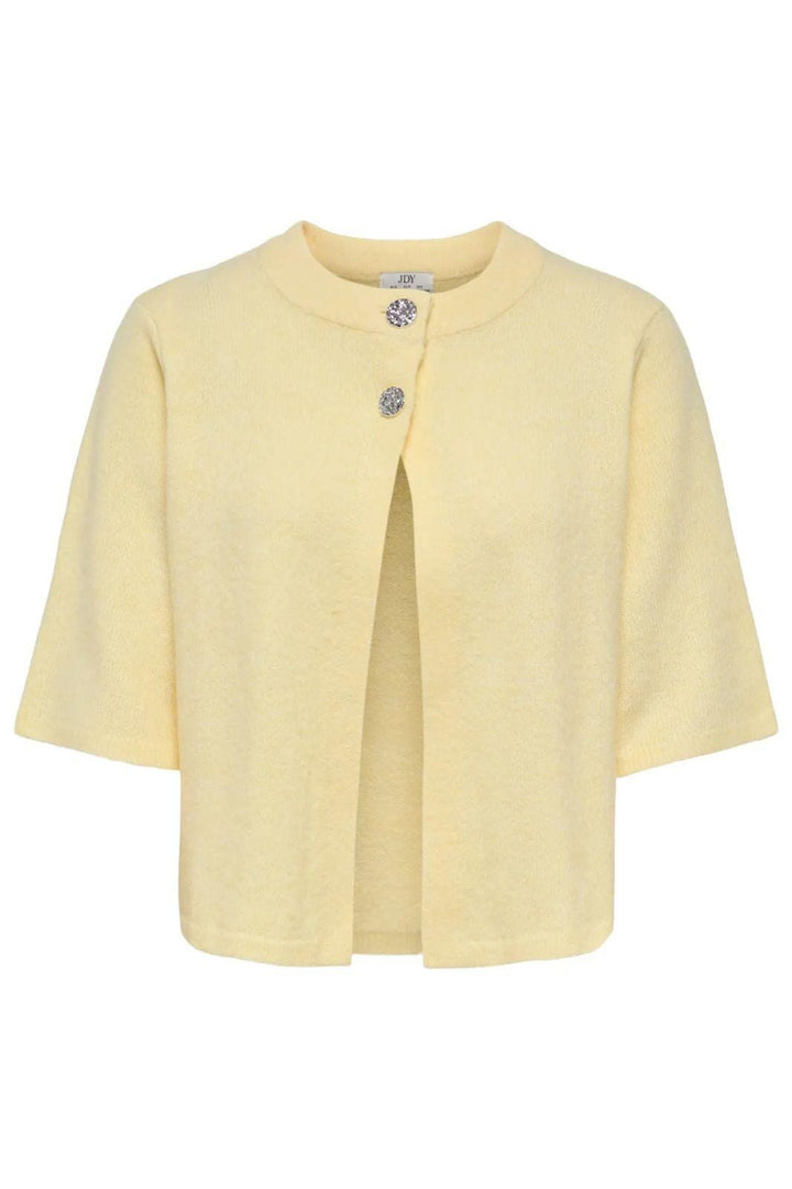 JDY - Jdysuper 2/4 Cardigan Knt - 5086561 French Vanilla Silver Button Cardigans 