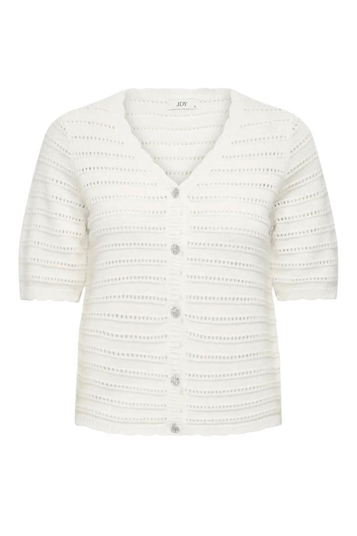 JDY - Jdytanja 2/4 V-Neck Cardigan Knt - 4926973 Cloud Dancer Cardigans 