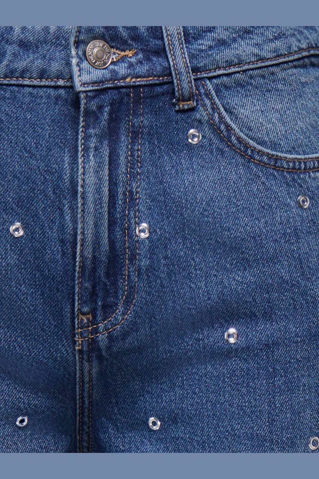 JDY - Jdyvera X-Wide Eyelet Jeans - 5169212 Medium Blue Denim
