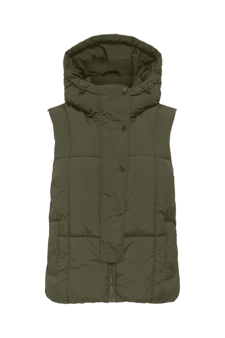 JDY - Jdywonder Short Hood Waistcoat Sij - 4868311 Ivy Green