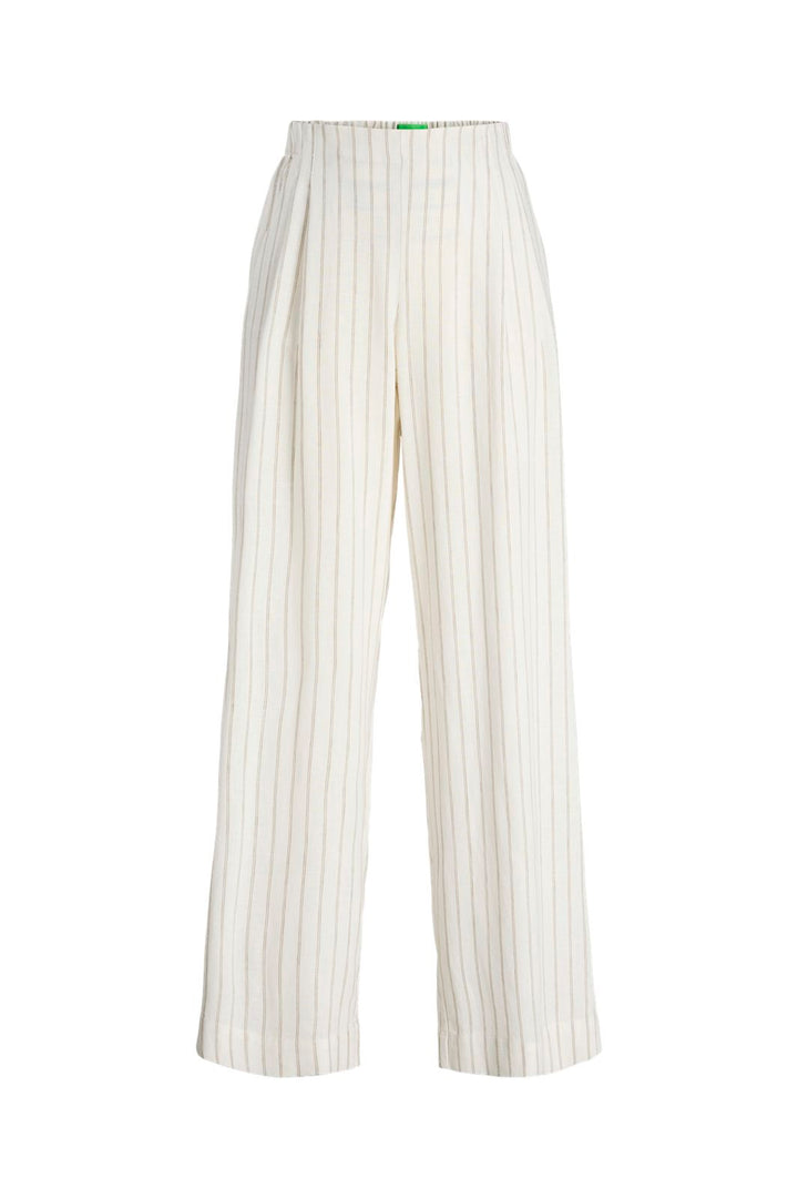 Jjxx - Jxalmira Linen Blend Pant Ln - 4919744 Blanc De Blanc Silver Mink