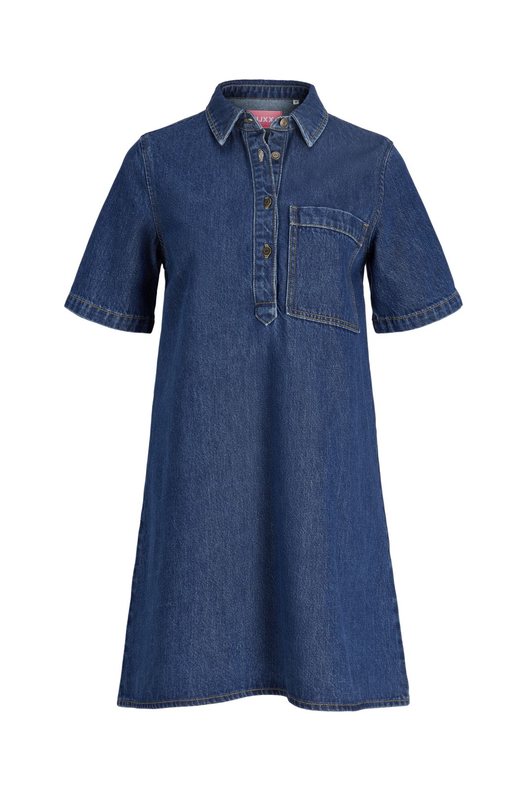 Jjxx - Jxamara Sille Ss Short Dress Sn - 4907321 Medium Blue Denim