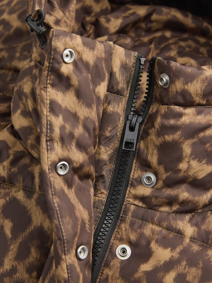 Jjxx - Jxana Leopard Puffer Jacket - 4934955 Toasted Coconut Leopard Jakker 