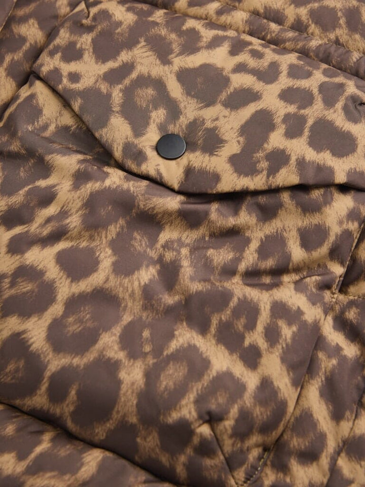 Jjxx - Jxana Leopard Puffer Jacket - 4934955 Toasted Coconut Leopard Jakker 