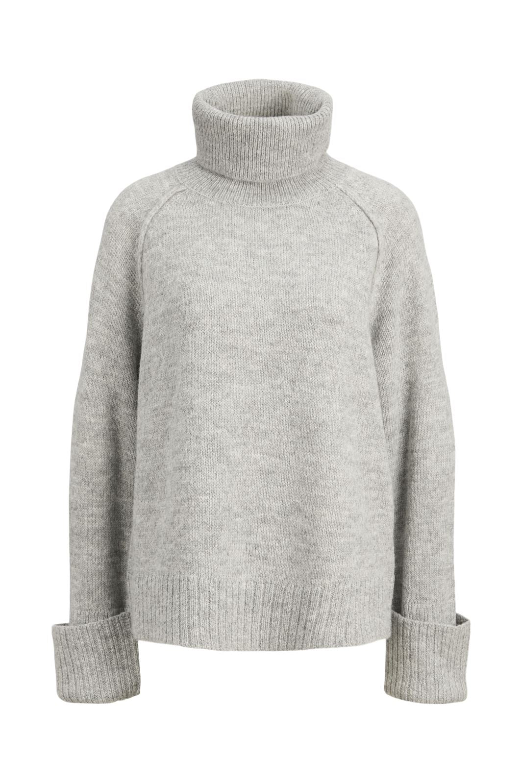 Jjxx - Jxellinora Raglan Roll Neck Knit Ln - 4815075 Light Grey Melange