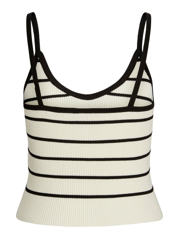 Jjxx - Jxesther Tight Short Top Knit - 4509415 Vanilla Ice /Black