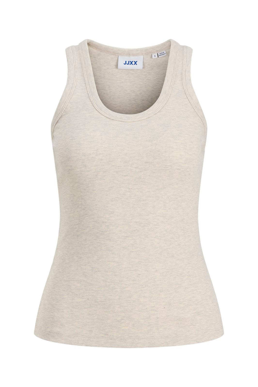 Jjxx - Jxfrida Sl U-Neck Top - 5018836 Oatmeal Melange