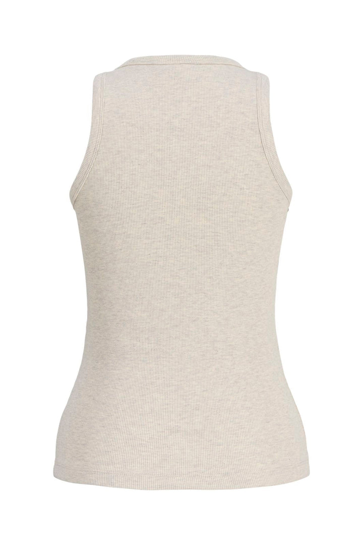 Jjxx - Jxfrida Sl U-Neck Top - 5018836 Oatmeal Melange