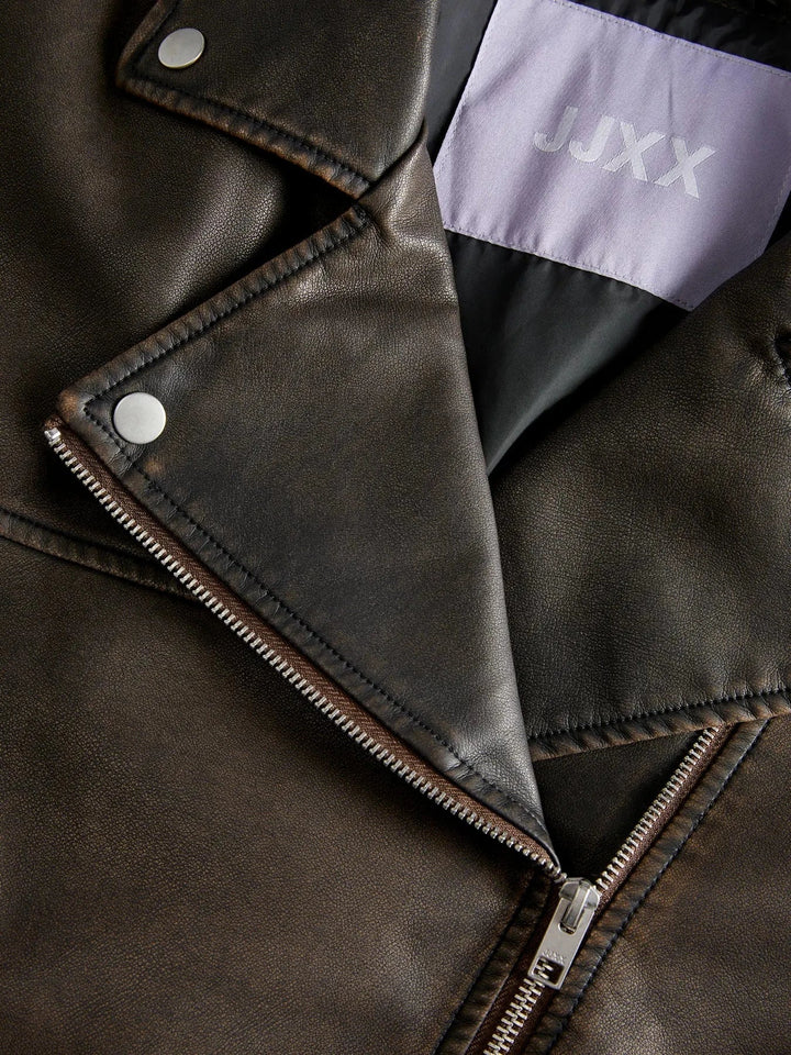 Jjxx - Jxfrida Washed Biker Jkt Sn - 4773973 Bracken Washed Jakker 