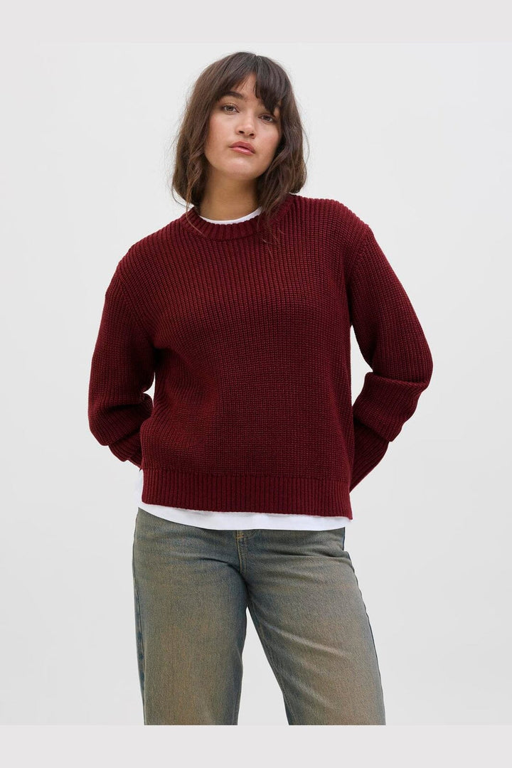 Jjxx - Jxglobal Crew Neck Knit - 4897324 Cabernet