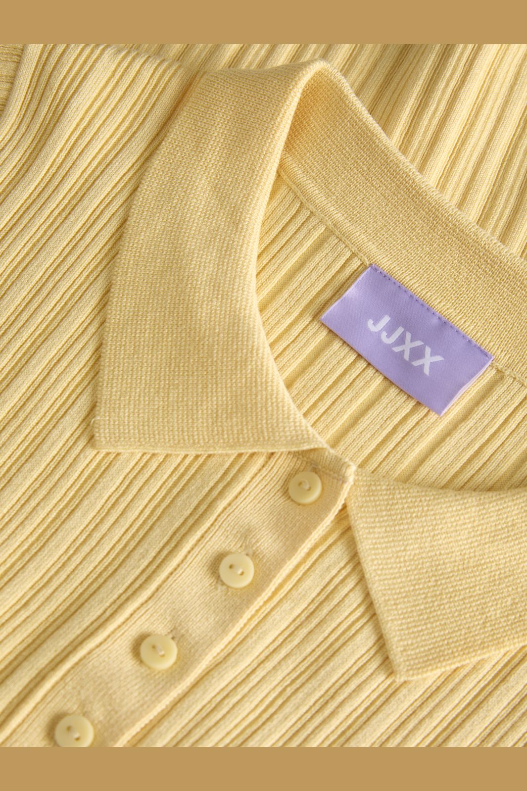 Jjxx - Jxhadley Tight Ss Polo Knit - 4916146 Sunlight