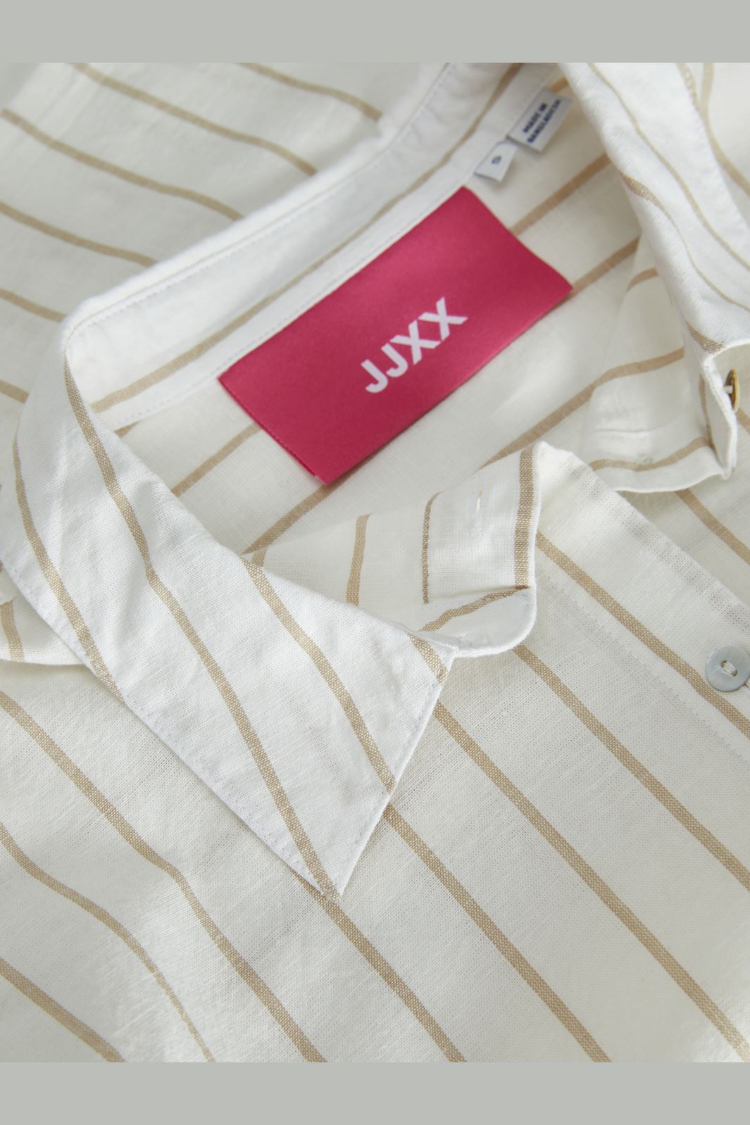 Jjxx - Jxjamie Ls Rlx Linen Blend Shirt Sn - 4468474 Blanc De Blanc Cornstalk