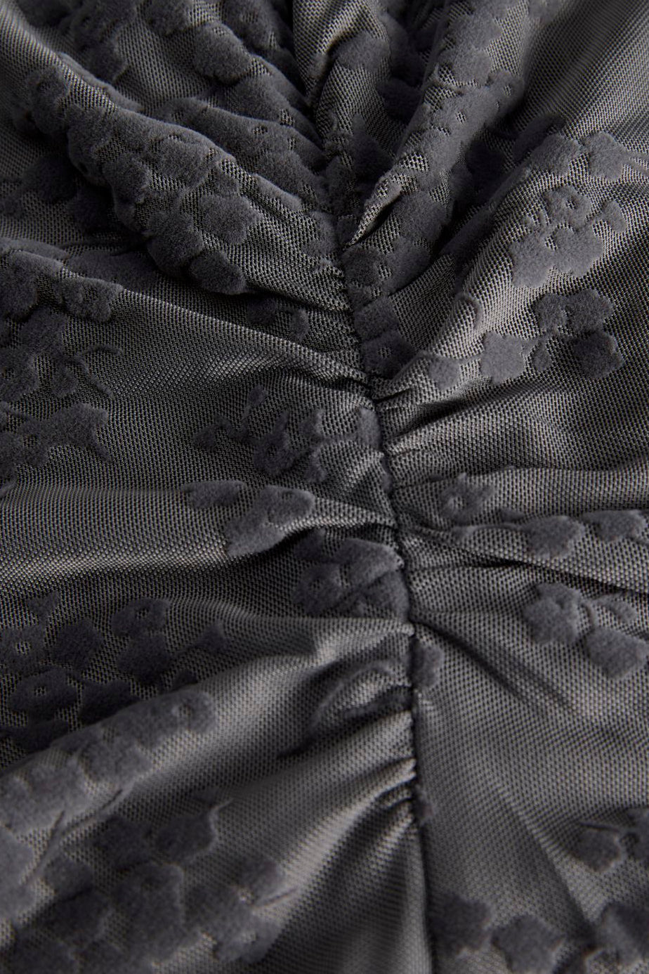 Jjxx - Jxjasmin Minna Flock Sl Dress Ln - 5034522 Steel Gray