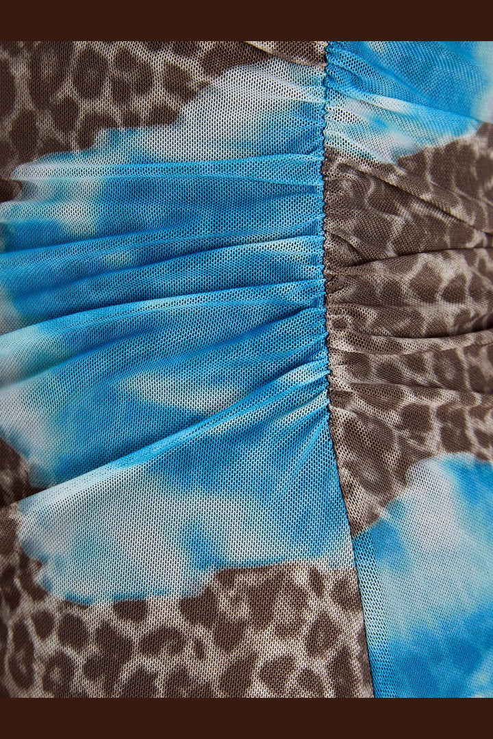 Jjxx - Jxminna Mesh Ls Dress - 4903914 Pine Bark Leo W. Swim Cap Rose