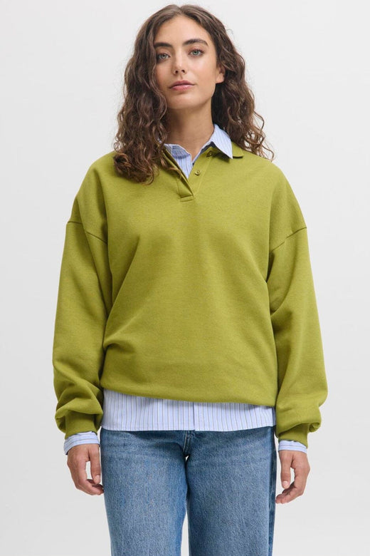 Jjxx - Jxpaloma Loose Ls Polo Swt Ln - 5007685 Green Moss