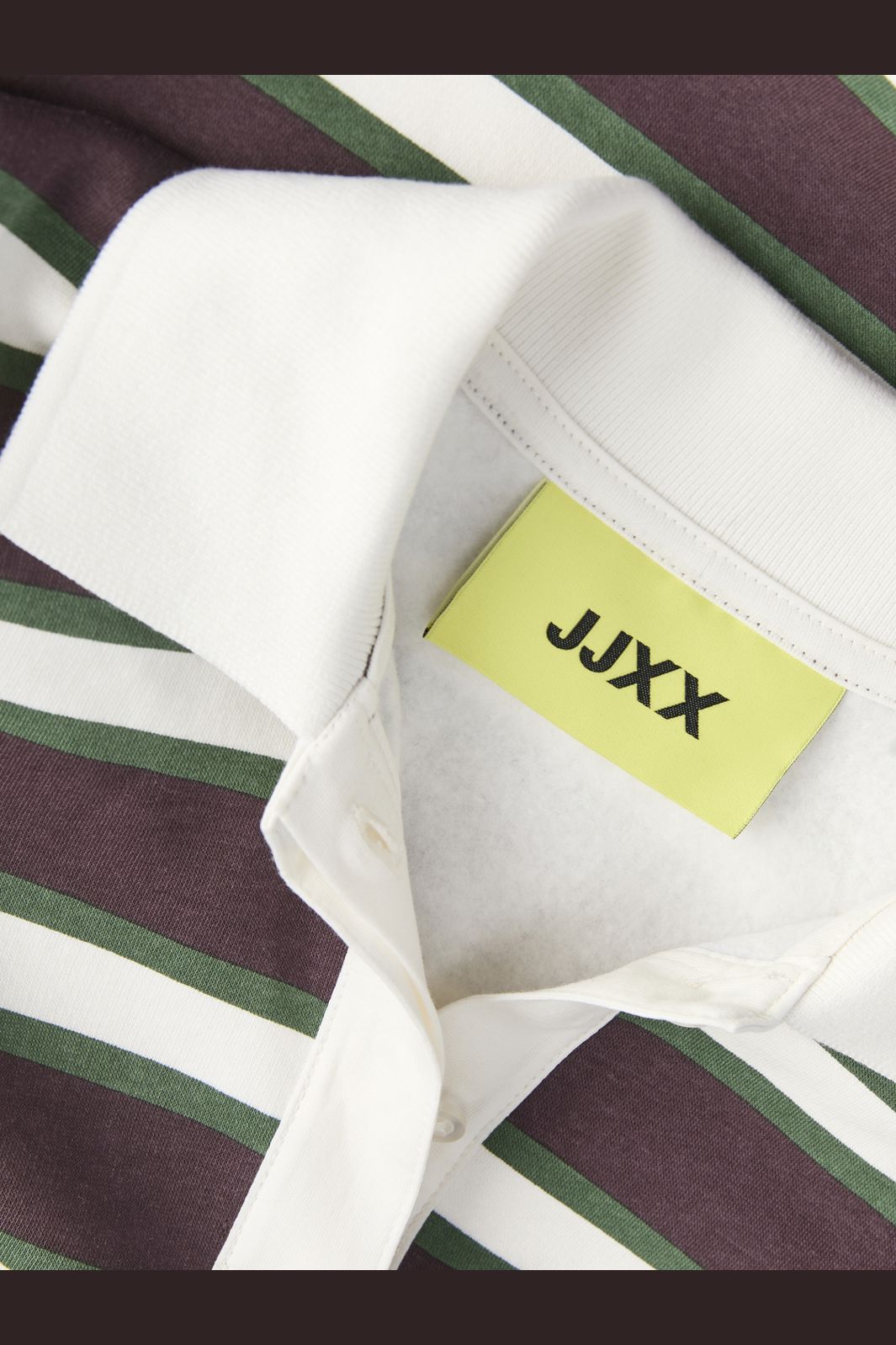 Jjxx - Jxpaloma Ls Stripe Polo Swt - 5129889 Fudge Vanilla Ice / Greener Pastures