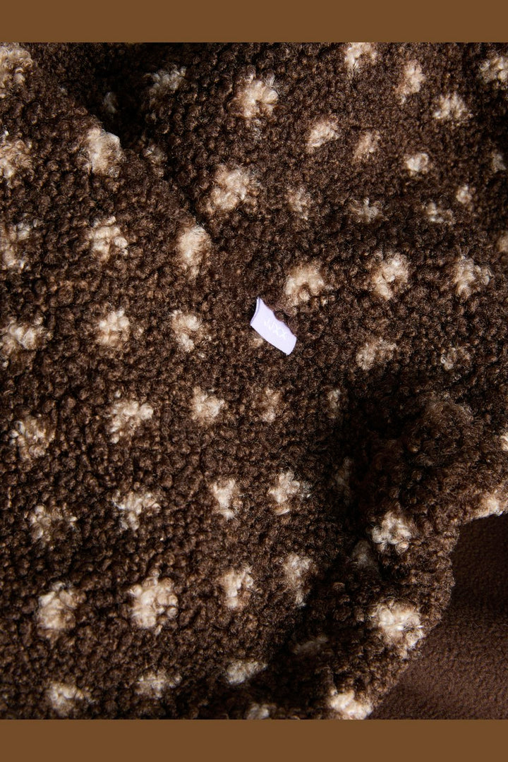 Jjxx - Jxvera Half Zip Teddy Jacket - 5034468 Bracken Petit Dot Off White