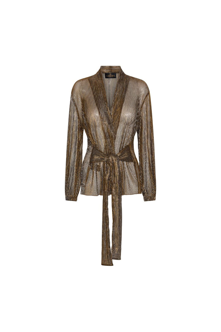 Karmamia - Shimmer Wrap Blouse 2580 - Bronze