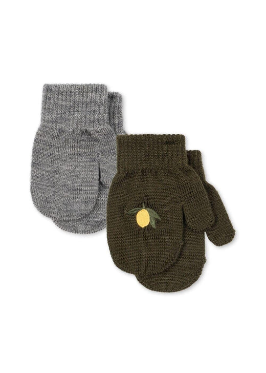 Konges Sløjd - 2 Pack Filla Mittens Ks105673 - Kombu Green Handsker & Vanter 