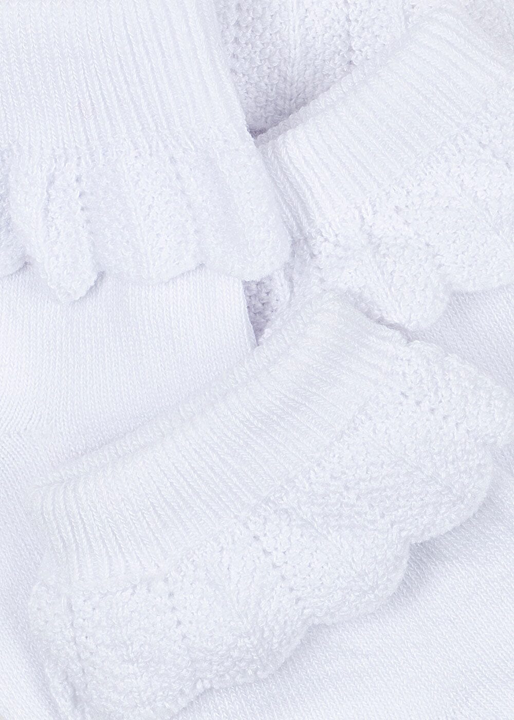 Konges Sløjd - 2 Pack Frill Socks Ks104587 - Optic White Strømper 