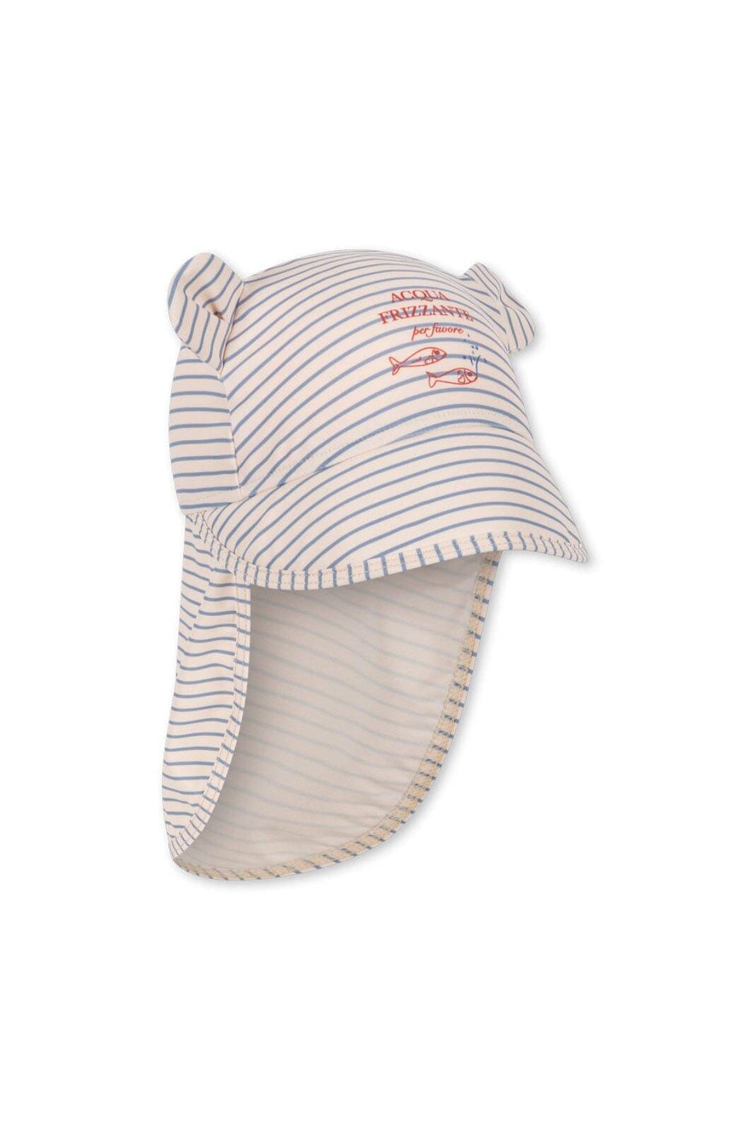 Konges Sløjd - Aster Bear Sun Hat Grs Ks104640 - Stripe Bluie Hatte 