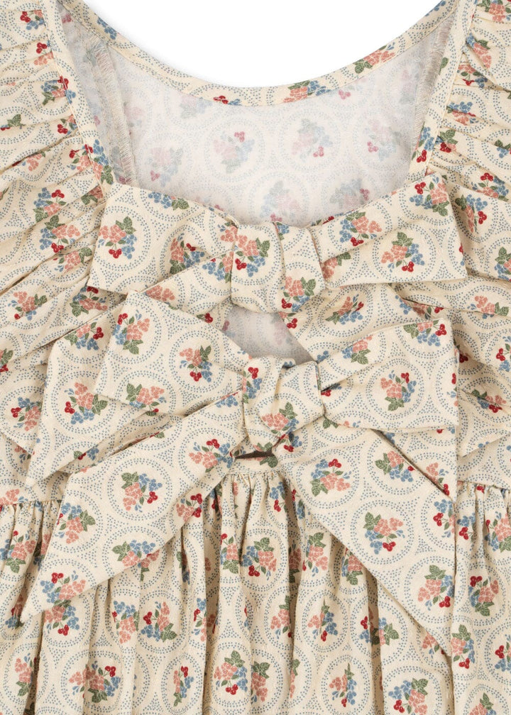 Konges Sløjd - Cianna Ls Bow Dress Gots Ks104262 - Verona Blues Kjoler 